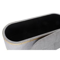 BigBuy Klop DKD Home Decor Grey Wood Polyester (120 x 45 x 43 cm)