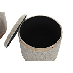 BigBuy Klop DKD Home Decor Beige Natural Wood Metal Plastic 30 x 40 cm 120 x 44 x 43 cm