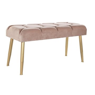 BigBuy Klop DKD Home Decor Roza kovinski poliester (97 x 38 x 50 cm)