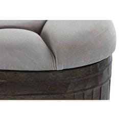 BigBuy Klop DKD Home Decor Bež Kovina Poliester Temno rjava (121 x 44 x 47,5 cm)
