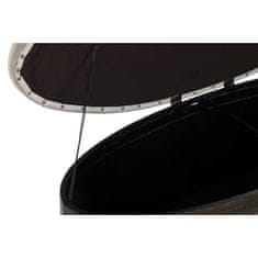 BigBuy Klop DKD Home Decor Bež Kovina Poliester Temno rjava (121 x 44 x 47,5 cm)