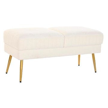 BigBuy Klop DKD Home Decor 106 x 45 x 50 cm Golden Metal White