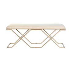 BigBuy Klop DKD Home Decor Golden Metal PU (120 x 40 x 46 cm)