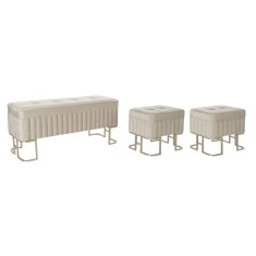 DKD Home Decor Klop DKD Home Decor Beige Golden Metal 108 x 41 x 47 cm