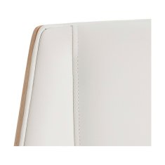 DKD Home Decor Stolček 53 x 50 x 96 cm Naravno belo sintetično usnje