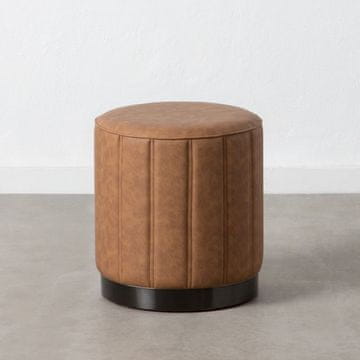 DKD Home Decor Puf rjava Sintetično usnje 38 x 38 x 42 cm DMF