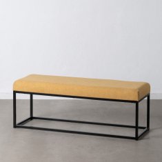 DKD Home Decor Klop sintetična tkanina kovina gorčica 120 x 40 x 45 cm