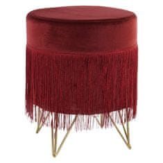 DKD Home Decor Naslon za noge DKD Home Decor Bordo poliester Pinewood Glam (30 x 30 x 37 cm)