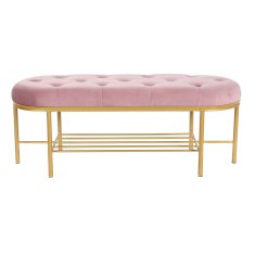 DKD Home Decor Klop DKD Home Decor 100 x 35 x 40 cm Roza zlata kovina