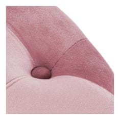 DKD Home Decor Naslon za noge DKD Home Decor Pink Velvet MDF Wood Glam (2 kosa)