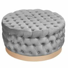 DKD Home Decor Naslon za noge DKD Home Decor Grey Polyester MDF Wood (78 x 78 x 40 cm)