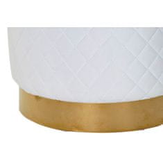 DKD Home Decor Naslon za noge DKD Home Decor Beli poliester MDF les (41 x 41 x 41 cm)