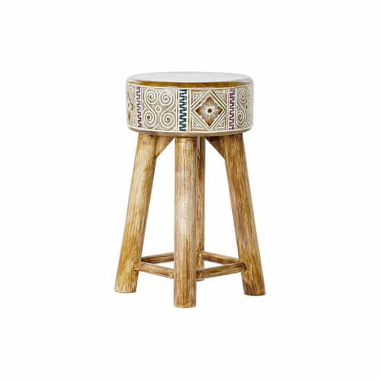 DKD Home Decor Naslon za noge DKD Home Decor 8424001848126 Natural Multicolor Albasia wood (29 x 29 x 50 cm)