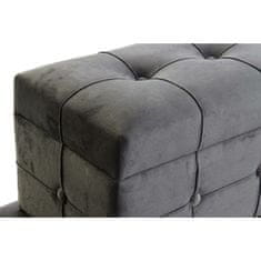 DKD Home Decor Naslon za noge DKD Home Decor Grey Polyester MDF Wood (3 kosi)