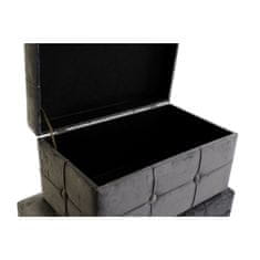 DKD Home Decor Naslon za noge DKD Home Decor Grey Polyester MDF Wood (3 kosi)