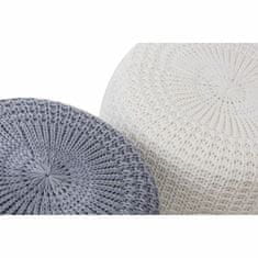 DKD Home Decor Naslon za noge DKD Home Decor Naravna siva bela borovničevina 35 x 35 x 32 cm Boho (2 enoti)