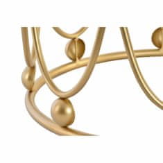 DKD Home Decor Naslon za noge DKD Home Decor Golden Metal Polyester Velvet White (40 x 40 x 46 cm)