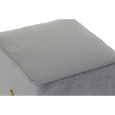 DKD Home Decor Naslon za noge DKD Home Decor Scandi Grey Golden Metal Velvet 42 x 42 x 45 cm