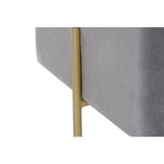 DKD Home Decor Naslon za noge DKD Home Decor Scandi Grey Golden Metal Velvet 42 x 42 x 45 cm