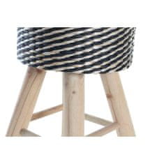DKD Home Decor Naslon za noge DKD Home Decor Črni les Rjavi bombaž (28 x 28 x 41 cm) (2 enoti)