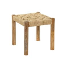 DKD Home Decor Naslon za noge DKD Home Decor Naravna vrv 40 x 40 x 40 cm Mango les