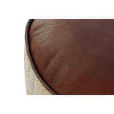 DKD Home Decor Naslon za noge DKD Home Decor Beige Brown Polyester Leather Vintage (42 x 42 x 50 cm)