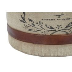 DKD Home Decor Naslon za noge DKD Home Decor Beige Brown Polyester Leather Vintage (42 x 42 x 50 cm)