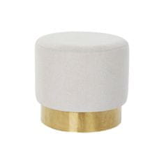 DKD Home Decor Priložnostno pohištvo DKD Home Decor Golden Metal White Microfibre (44 x 44 x 40 cm)