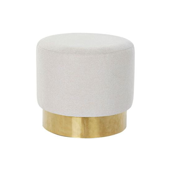 DKD Home Decor Priložnostno pohištvo DKD Home Decor Golden Metal White Microfibre (44 x 44 x 40 cm)