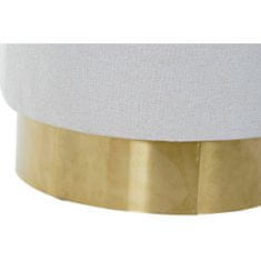 DKD Home Decor Priložnostno pohištvo DKD Home Decor Golden Metal White Microfibre (44 x 44 x 40 cm)