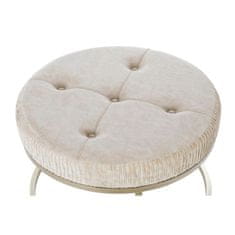 DKD Home Decor Naslon za noge DKD Home Decor Beige Golden Metal Poliester (80 x 80 x 53 cm)