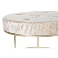 DKD Home Decor Naslon za noge DKD Home Decor Beige Golden Metal Poliester (80 x 80 x 53 cm)