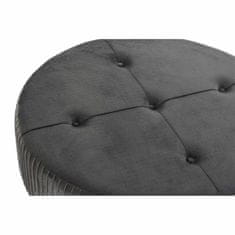 DKD Home Decor Podnožje DKD Home Decor 80 x 80 x 38 cm Scandi Grey Wood Velvet Dark grey