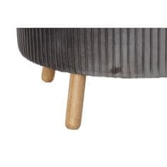DKD Home Decor Podnožje DKD Home Decor 80 x 80 x 38 cm Scandi Grey Wood Velvet Dark grey