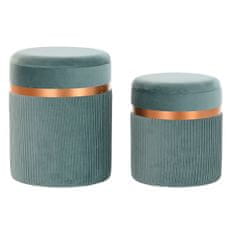 DKD Home Decor Naslon za noge DKD Home Decor Poliester MDF Zelena (39 x 39 x 49 cm)