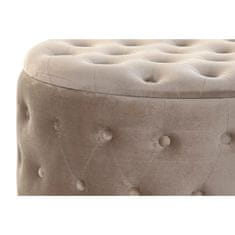 DKD Home Decor Naslon za noge DKD Home Decor Svetlo siva MDF Wood Velvet 70 x 70 x 42 cm
