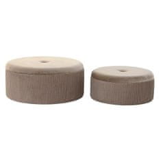 DKD Home Decor Podnožje DKD Home Decor 70 x 70 x 32 cm 70 x 70 x 28 cm Žamet Svetlo siva MDF Les