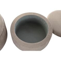 DKD Home Decor Podnožje DKD Home Decor 70 x 70 x 32 cm 70 x 70 x 28 cm Žamet Svetlo siva MDF Les