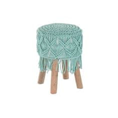 DKD Home Decor Naslon za noge DKD Home Decor Wood Brown Cotton Mint (30 x 30 x 45 cm) (33 x 33 x 43 cm)