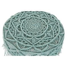 DKD Home Decor Podnožje DKD Home Decor 53 x 53 x 31 cm Naravni les Rjava Zelena 50 x 50 x 30 cm Macrame Boho