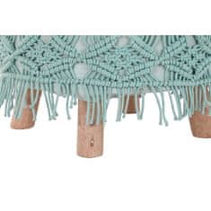 DKD Home Decor Podnožje DKD Home Decor 53 x 53 x 31 cm Naravni les Rjava Zelena 50 x 50 x 30 cm Macrame Boho