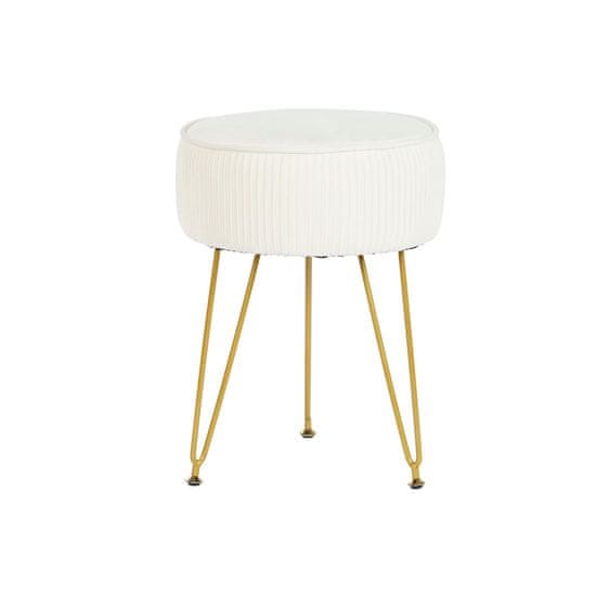 DKD Home Decor Naslon za noge DKD Home Decor 34,5 x 34,5 x 48 cm Kovina Bela Moderna