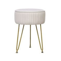 DKD Home Decor Naslon za noge DKD Home Decor 34,5 x 34,5 x 48 cm Kovina Bela Moderna