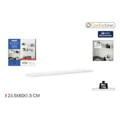 Confortime Shelve Confortime Mural White Floating MDF Wood (23,5 x 80 x 1,5 cm)