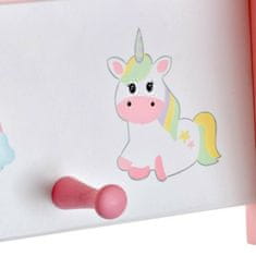 DKD Home Decor Police DKD Home Decor Unicorn Pink White MDF Wood (50 x 13 x 16,5 cm)