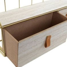 DKD Home Decor Police DKD Home Decor Wall Golden Metal Wood 37 x 10 x 43 cm