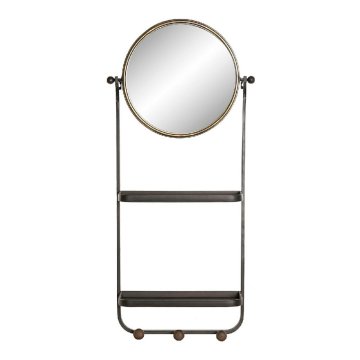 DKD Home Decor Police DKD Home Decor Crystal Black Golden Metal 2 police (44,5 x 15 x 96,5 cm)