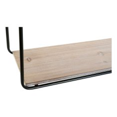 DKD Home Decor Police DKD Home Decor 60 x 17 x 80 cm Zrcalo Naravna črna kovina MDF les