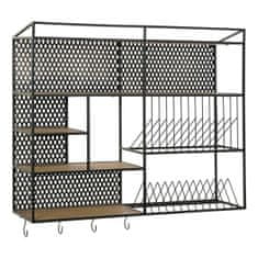 DKD Home Decor Police DKD Home Decor Natural Black Metal 5 polic MDF Wood (100 x 24 x 90 cm)