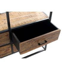 DKD Home Decor Police DKD Home Decor Črna Naravna Temno rjava Kovina Recikliran les Mango les 100 x 37 x 180 cm